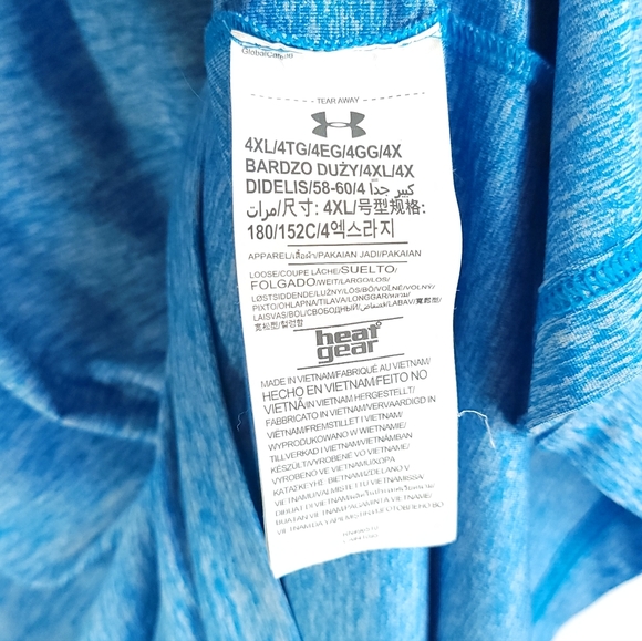 Under Armour Polo Shirt Men's 4XL Loose Blue White HeatGear 1283705 - Picture 7 of 12